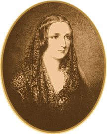 Mary Shelley miniature by Reginal Easton [Bodleian Library, Oxford]